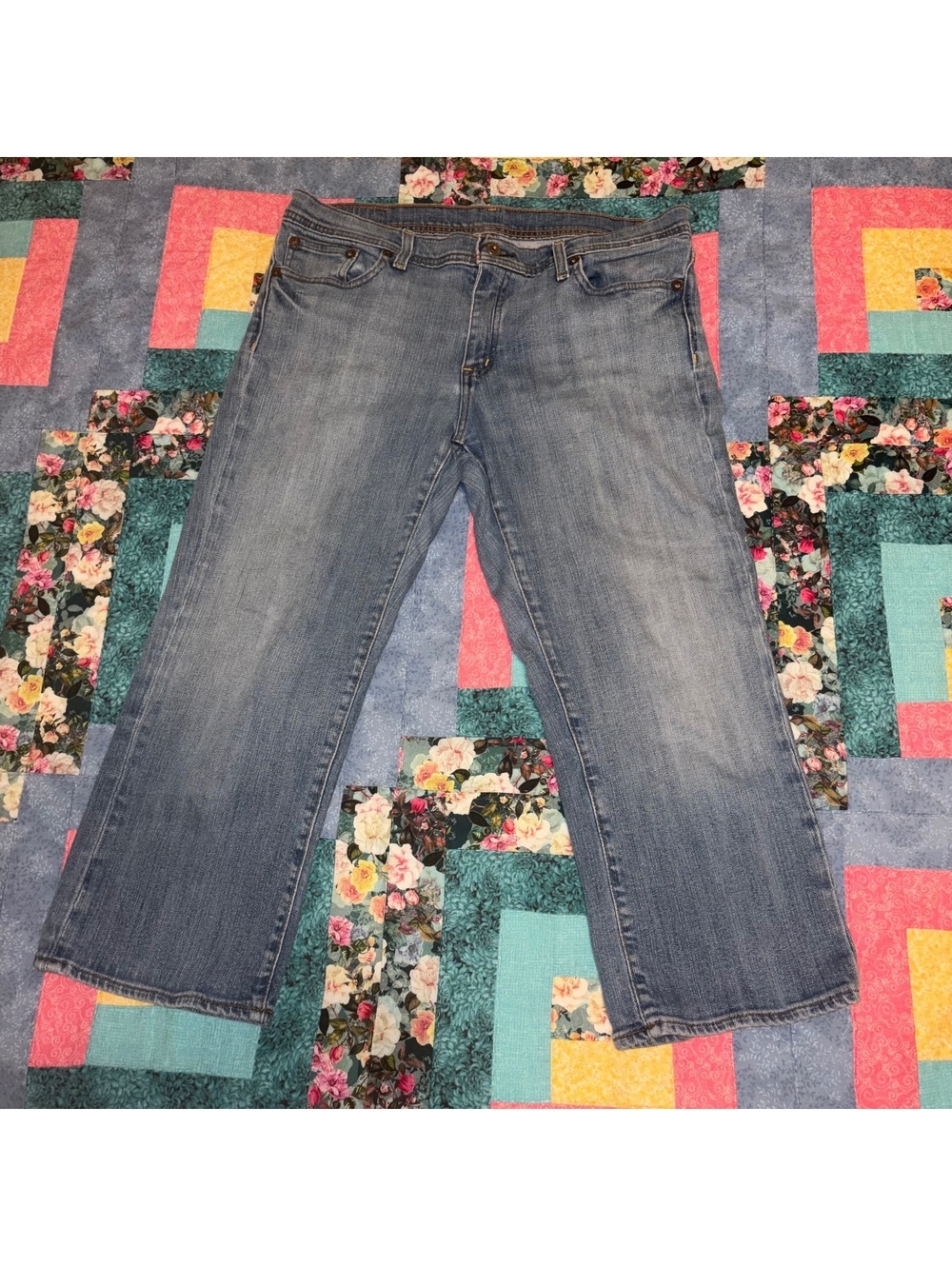 RL Ralph Lauren Polo Jeans Co. Woman’s 10 Stretched Crop Jean Light Wash Denim